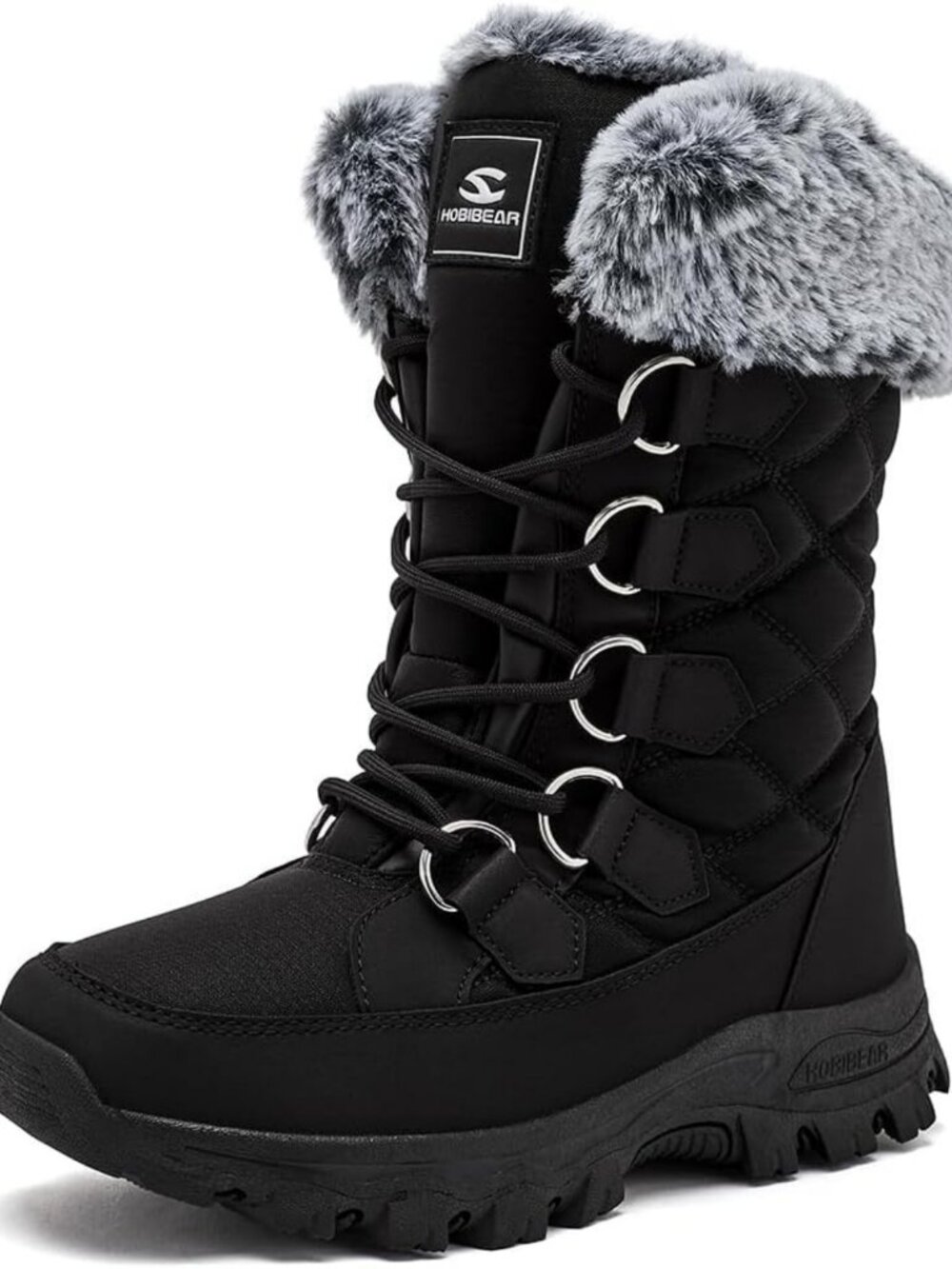 Cozy Faux Fur Lined Winter Boots for Women - Water Resistant Snow Shoes, Cold